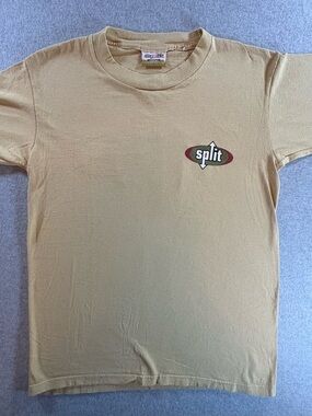 Split Logo Short-Sleeve T-Shirt in Mustard